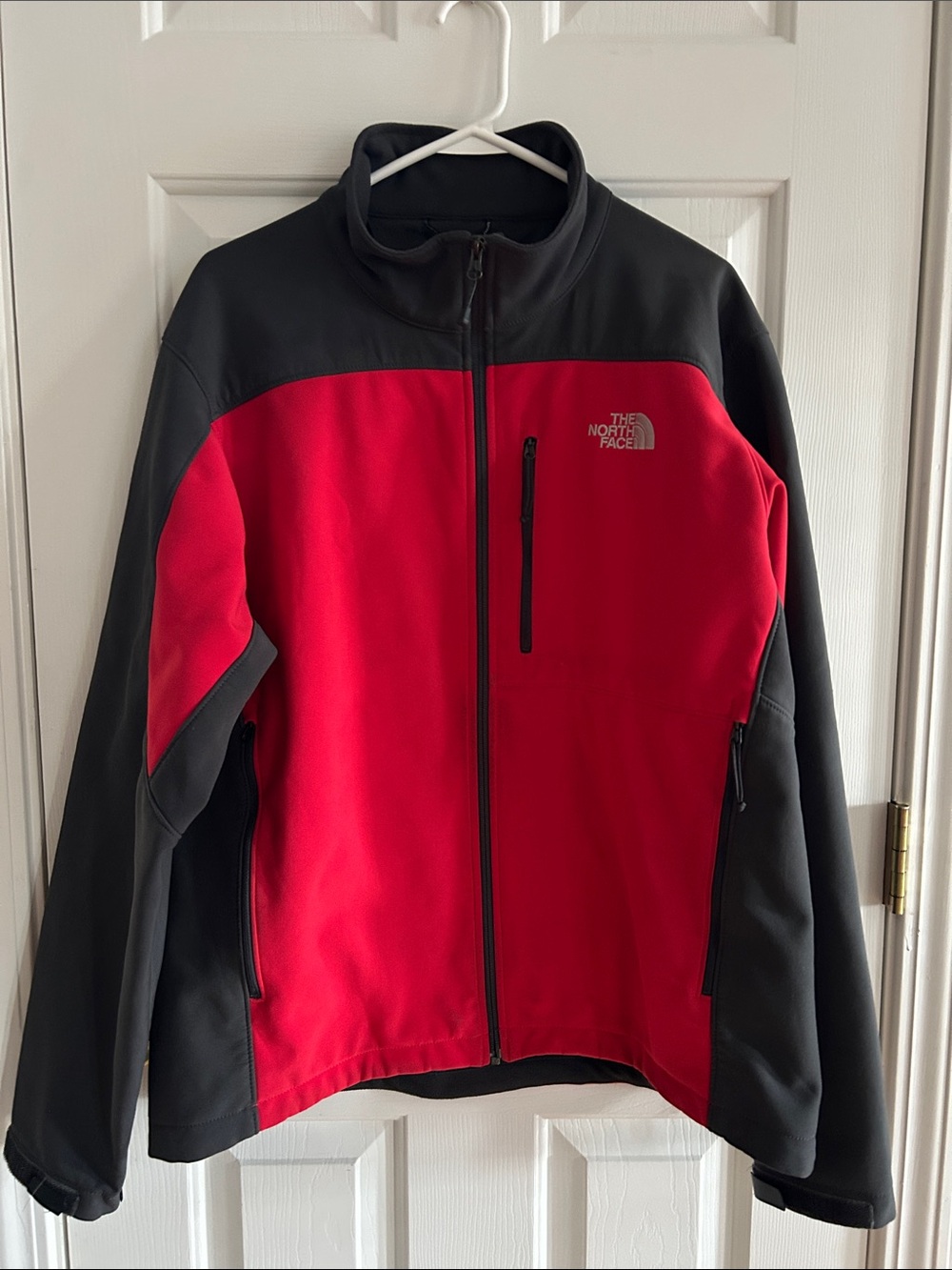 The North Face Red and Black Men's Softshell Jacket